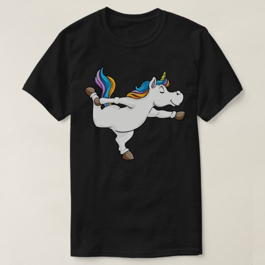Einhorn bei Yoga T-Shirt (Design vorne)