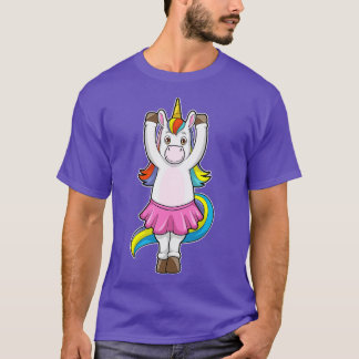 Einhorn beim Ballett-Tanz mit dem Rock T-Shirt