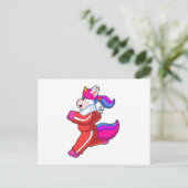 Einhorn beim Laufen Postkarte (Stehend Vorderseite)