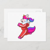 Einhorn beim Laufen Postkarte (Vorne/Hinten)