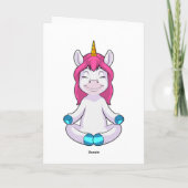 Einhorn beim Meditieren im Sitzen Karte (Rückseite)