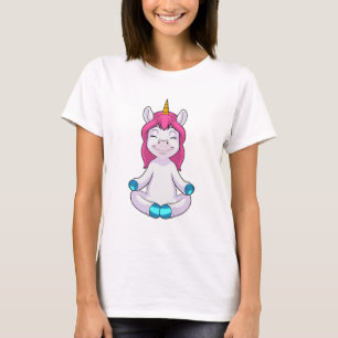 Einhorn beim Meditieren im Sitzen T-Shirt