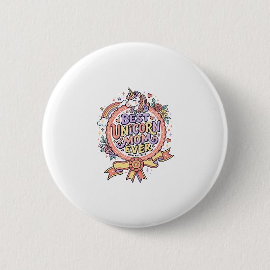 Einhorn Beste Einhorn-Mutter überhaupt Whimsical Z Button (Vorderseite)