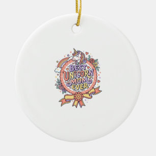 Einhorn Beste Einhorn-Mutter überhaupt Whimsical Z Keramik Ornament
