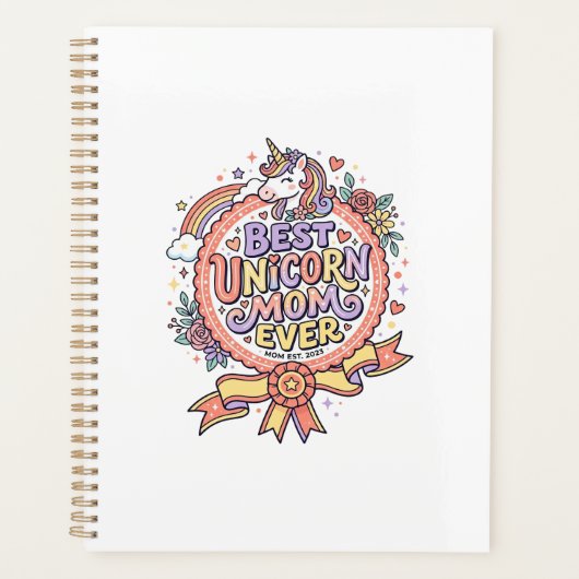 Einhorn Beste Einhorn-Mutter überhaupt Whimsical Z Planer (Vorderseite)