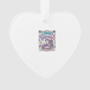 Einhorn Bibliothek Einhorn Farbige POD Kunstwerk_1 Ornament