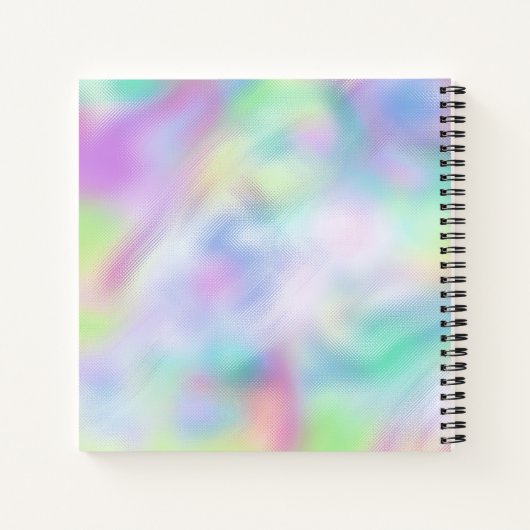 Einhorn Bicycle Monogram Sketchbook Notebook Notizblock (Rückseite)