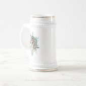 Einhorn Bierglas (Vorderseite Links)
