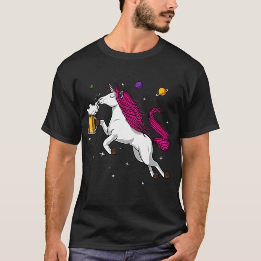 Einhorn Bierparty T-Shirt (Vorderseite)