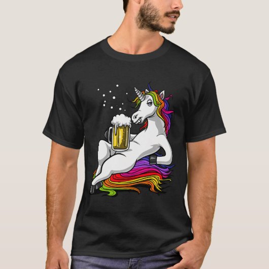 Einhorn Bierparty T-Shirt (Vorderseite)