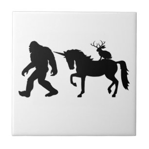 Einhorn, Bigfoot, Jackalope Fliese