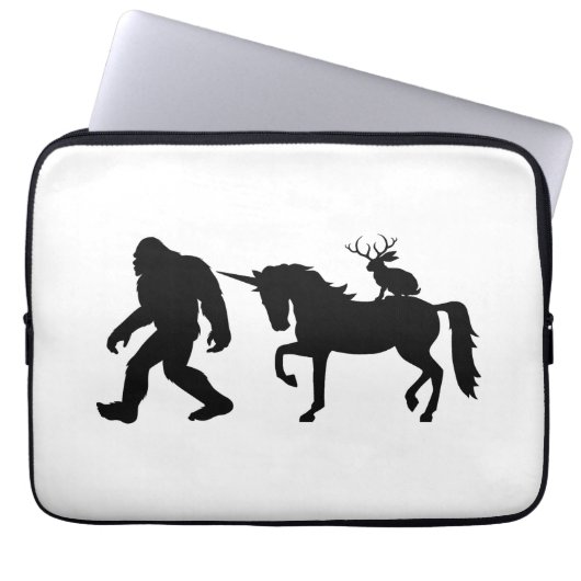 Einhorn, Bigfoot, Jackalope Laptopschutzhülle (Vorderseite)