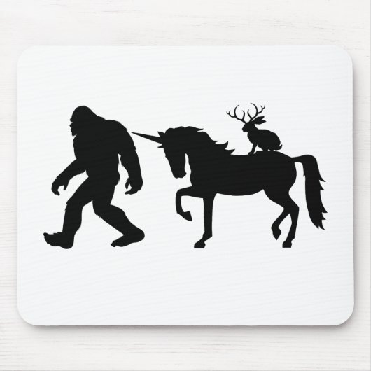 Einhorn, Bigfoot, Jackalope Mousepad (Vorne)