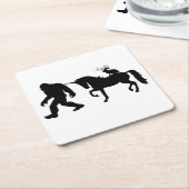 Einhorn, Bigfoot, Jackalope Rechteckiger Pappuntersetzer (angewinkelt)