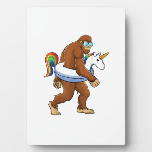 Einhorn Bigfoot Sasquatch Poolparty Jungen Mädchen Fotoplatte