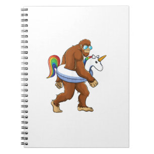 Einhorn Bigfoot Sasquatch Poolparty Jungen Mädchen Notizblock