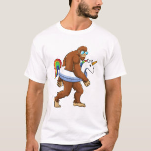 Einhorn Bigfoot Sasquatch Poolparty Jungen Mädchen T-Shirt