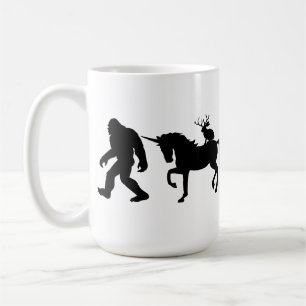 Einhorn, Bigfoot und Jackalope Kaffeetasse