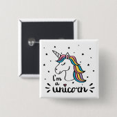 Einhorn | bin ich ein Einhorn Button (Vorne & Hinten)