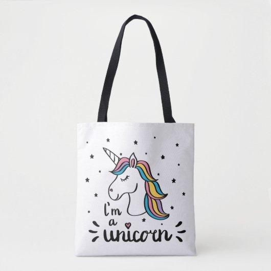 Einhorn | bin ich ein Einhorn Tasche (Vorderseite)