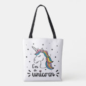 Einhorn | bin ich ein Einhorn Tasche (Rückseite)