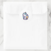 Einhorn-Blasentee-Liebhaber Runder Aufkleber (Tasche)