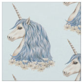 Einhorn-Blau-Haar Stoff (Nahaufnahme)