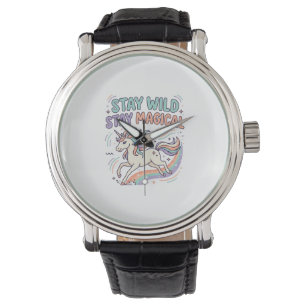 Einhorn Bleib Wild Bleib Magisch Trend Produkt Gra Armbanduhr