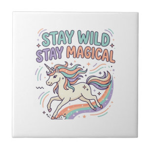 Einhorn Bleib Wild Bleib Magisch Trend Produkt Gra Fliese