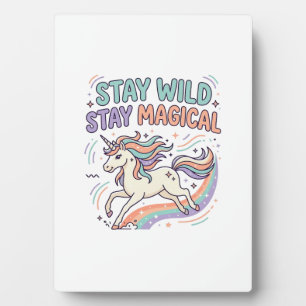 Einhorn Bleib Wild Bleib Magisch Trend Produkt Gra Fotoplatte