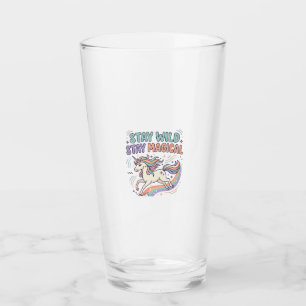 Einhorn Bleib Wild Bleib Magisch Trend Produkt Gra Glas