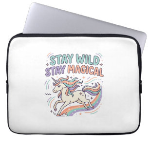 Einhorn Bleib Wild Bleib Magisch Trend Produkt Gra Laptopschutzhülle