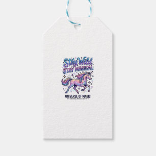 Einhorn Bleib Wild Bleib Magisch Werbe Typografie Geschenkanhänger