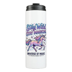 Einhorn Bleib Wild Bleib Magisch Werbegrafiken Thermosbecher