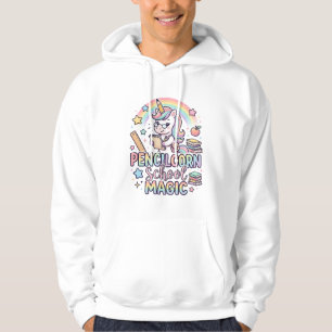 Einhorn Bleistiftcorn Schule Magie Liebenswerter A Hoodie