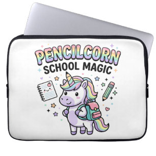 Einhorn Bleistiftstiel Schule Magie Charmante Merc Laptopschutzhülle