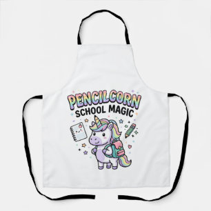 Einhorn Bleistiftstiel Schule Magie Charmante Merc Schürze
