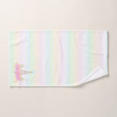 Einhorn, Blume & Goldfetti auf Pastelltönen Badhandtuch Set (Handtuch)