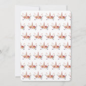 Einhorn Blume Kronenmalerei Geburtstag Einladung (Rückseite)