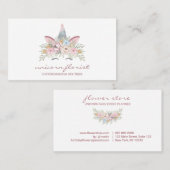 Einhorn-Blume-Magie Visitenkarte (Vorne/Hinten)