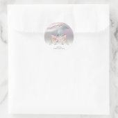 Einhorn-Blume Magischer Regenbogen Runder Aufkleber (Tasche)