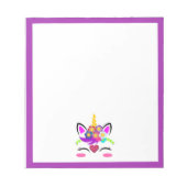 Einhorn-Blume Notizblock (Vorderseite)