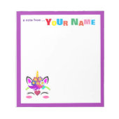 Einhorn-Blume Notizblock (Vorderseite)