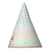 Einhorn, Blume, Sterne & Goldfetti Partyhütchen (Rechts)