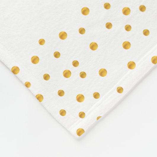 Einhorn, Blume und goldene Konfetti auf weißer Fle Fleecedecke (Ecke)