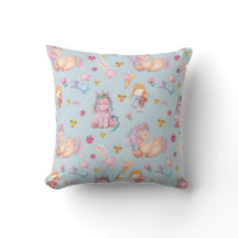 Einhorn & Blumenaquarell im Pastell-Look