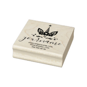 Einhorn Blumenkrone Sterne Wimpern Gummistempel