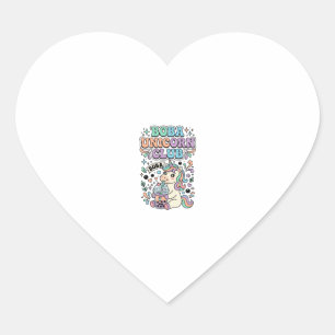Einhorn Boba Einhorn Club Kawaii-Schriftzug-Design Herz-Aufkleber