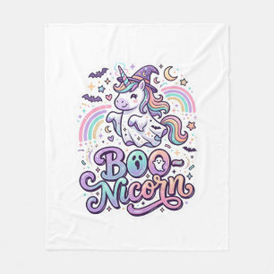 Einhorn Boo-Einhorn Premium Vektor Vektordesign_1 Fleecedecke