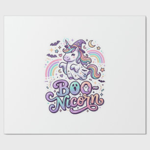 Einhorn Boo-Einhorn Premium Vektor Vektordesign_1 Geschenkpapier